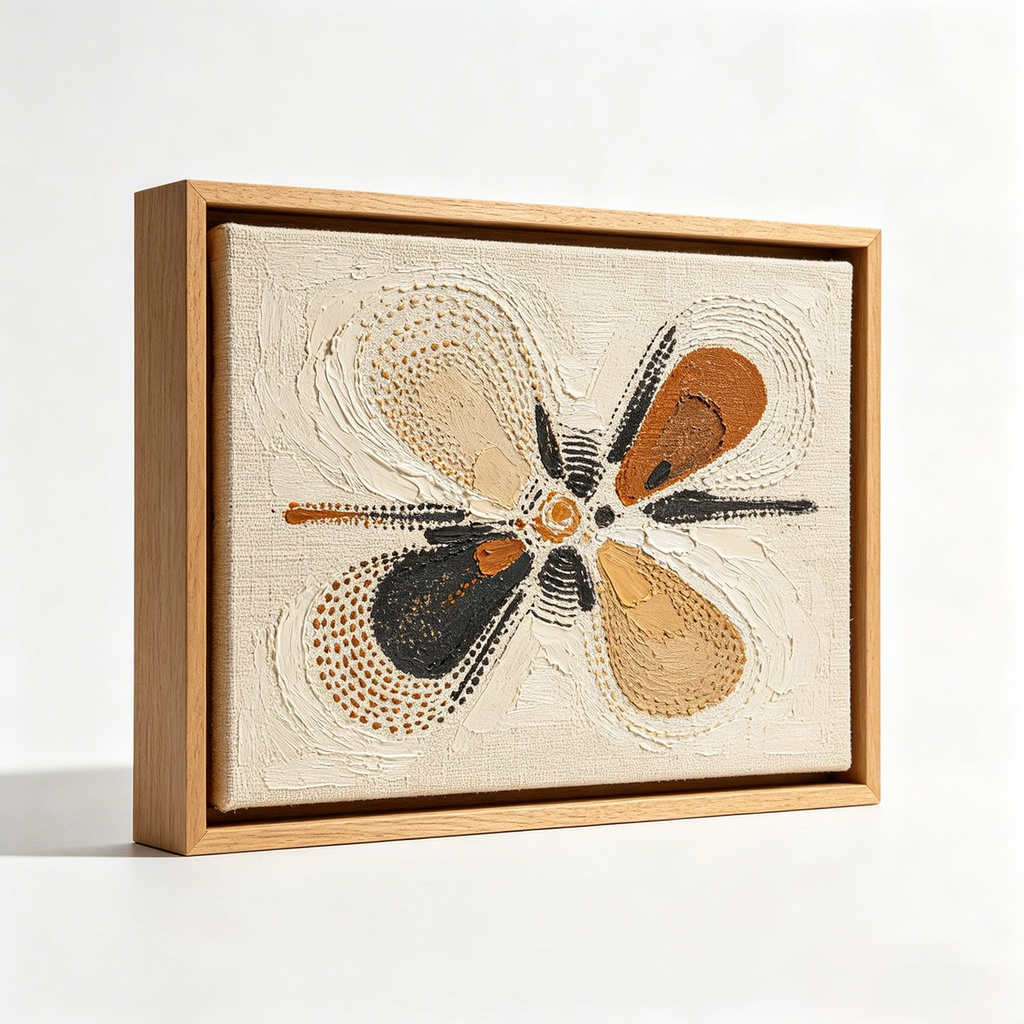 Abstract Butterfly Impasto Framed Wall Art