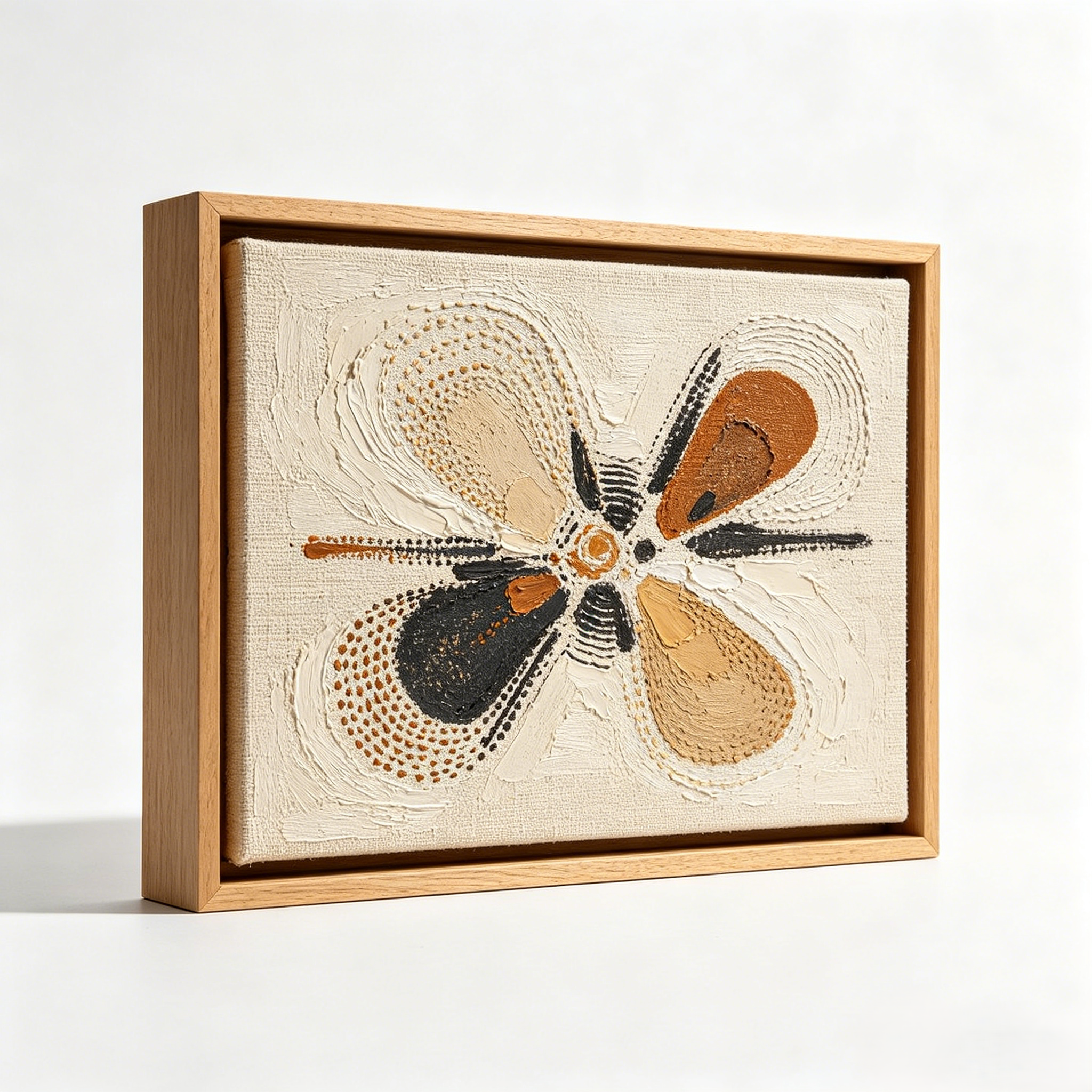 Abstract Butterfly Impasto Framed Wall Art