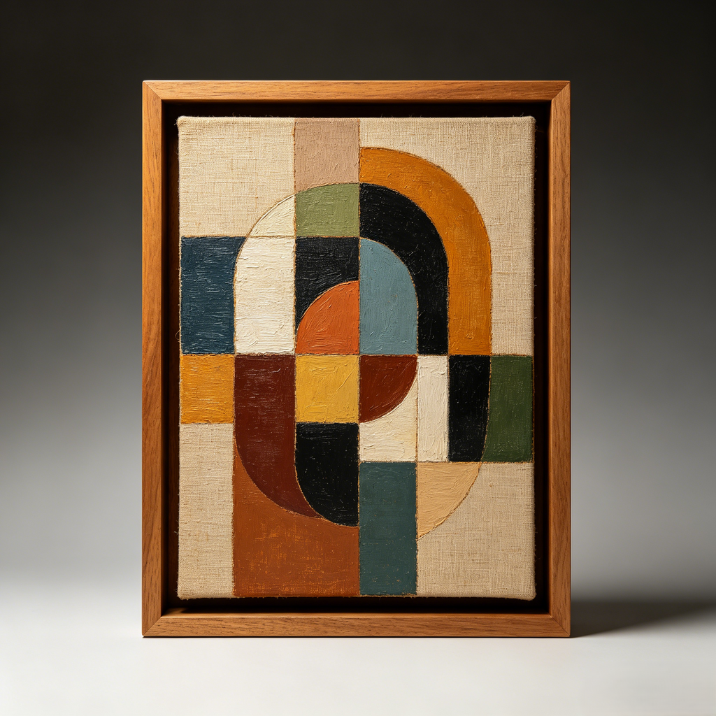 Geometric Textured Abstract Framed Wall Art Product Description