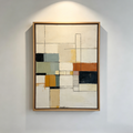 Mid Century Geometric Framed Wall Art
