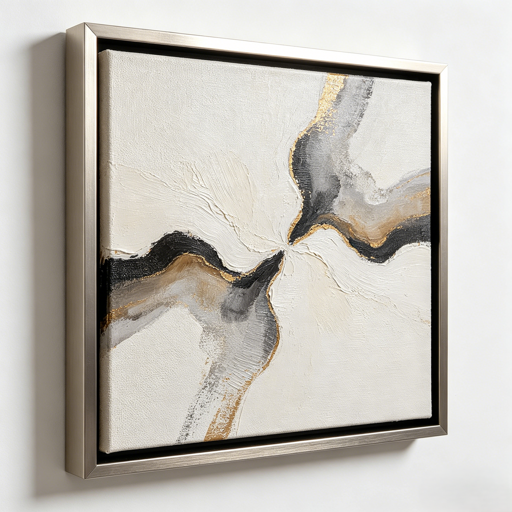 Gold Foil Abstract Framed Wall Art