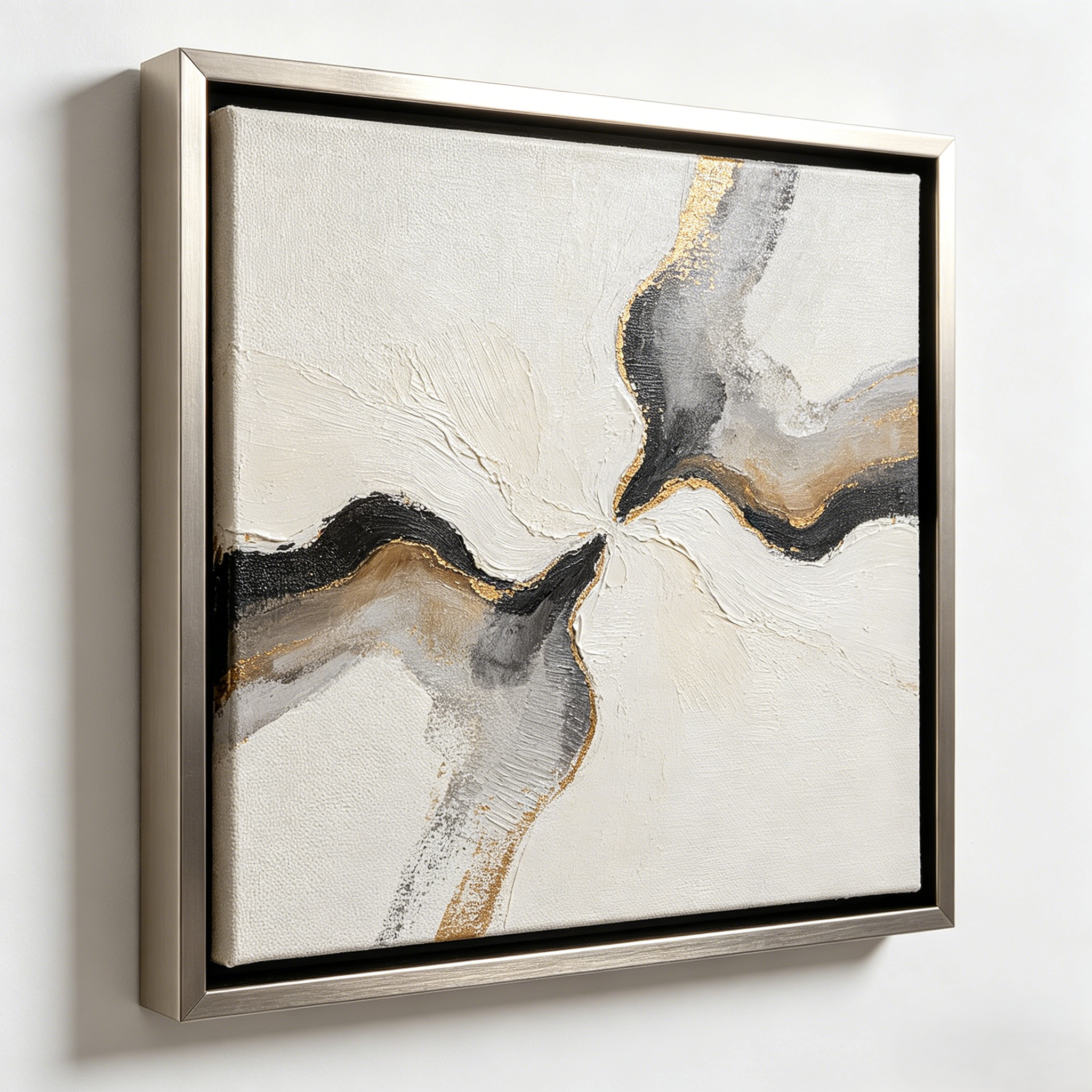 Gold Foil Abstract Framed Wall Art