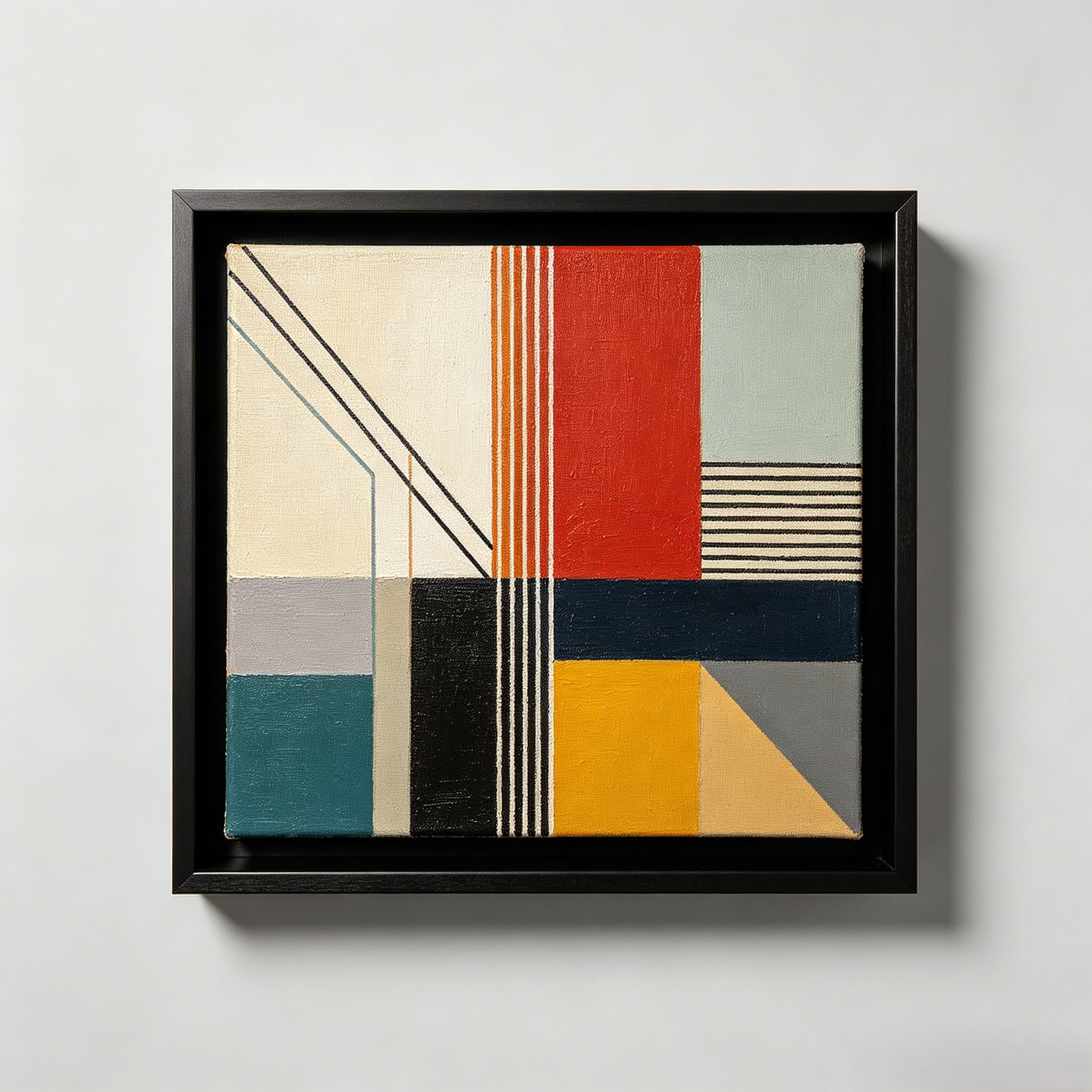 Mid-Century Geometric Framed Wall Art