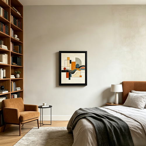Abstract Geometric Framed Art