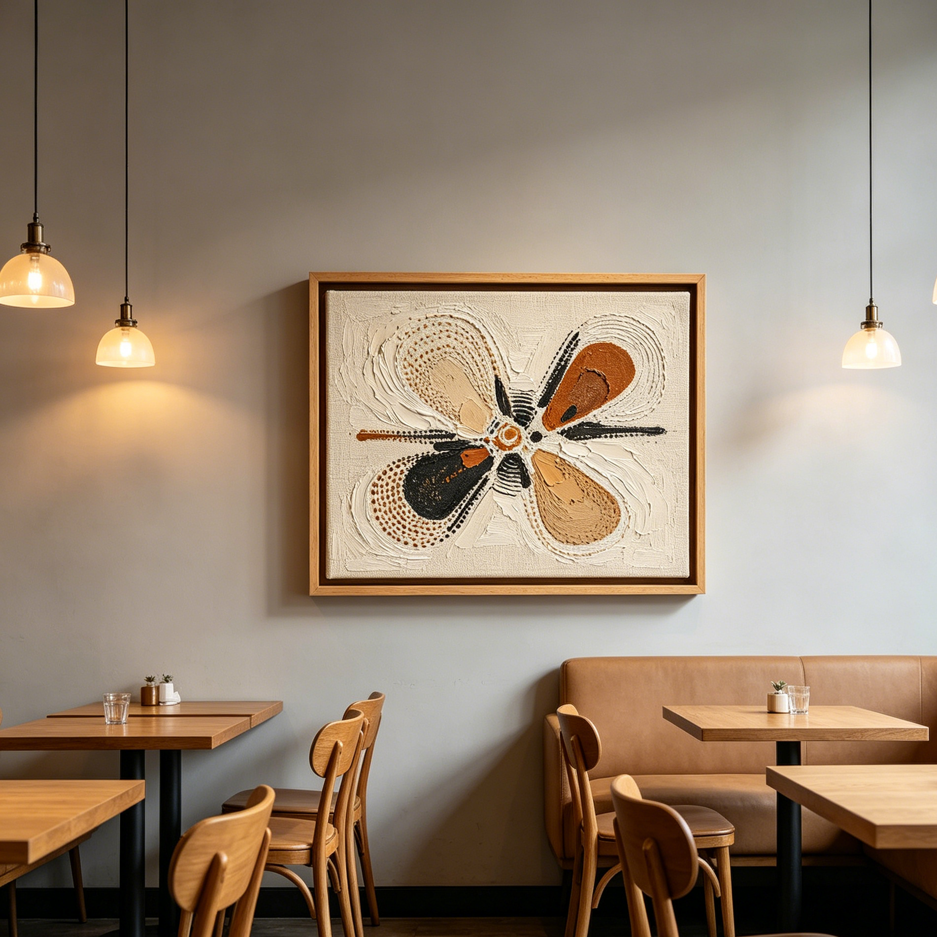Abstract Butterfly Impasto Framed Wall Art