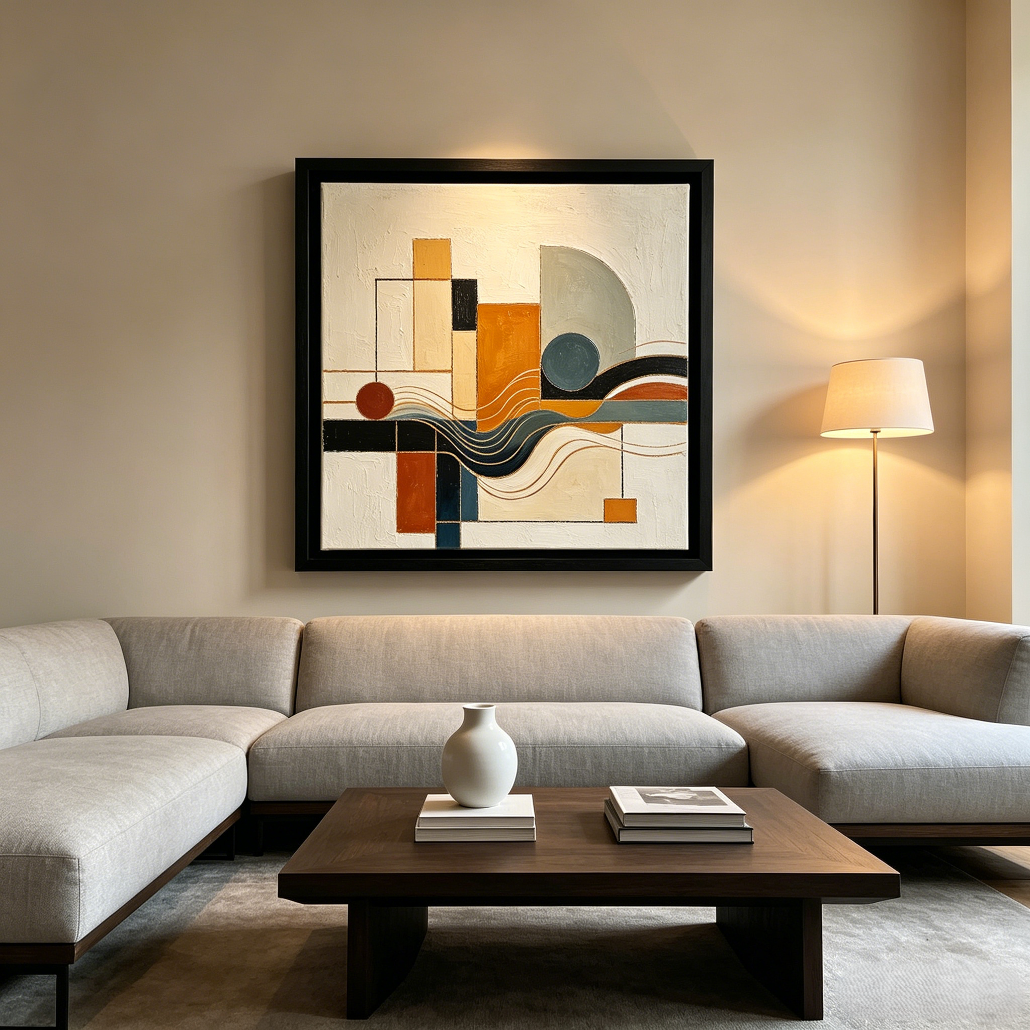 Abstract Geometric Framed Art