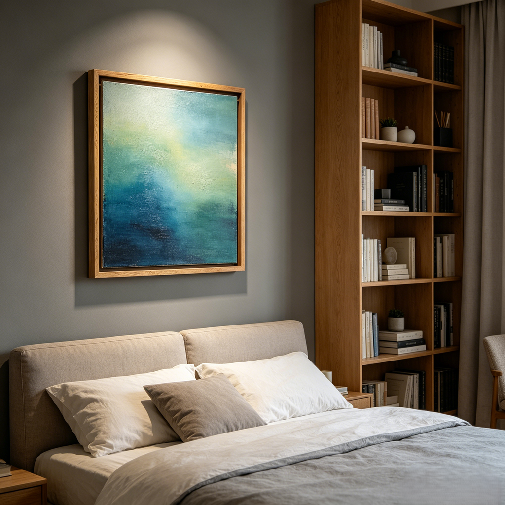 Ocean Gradient Abstract Framed Wall Art